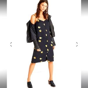 Madewell Button-front Slip Dress Floating Florets
